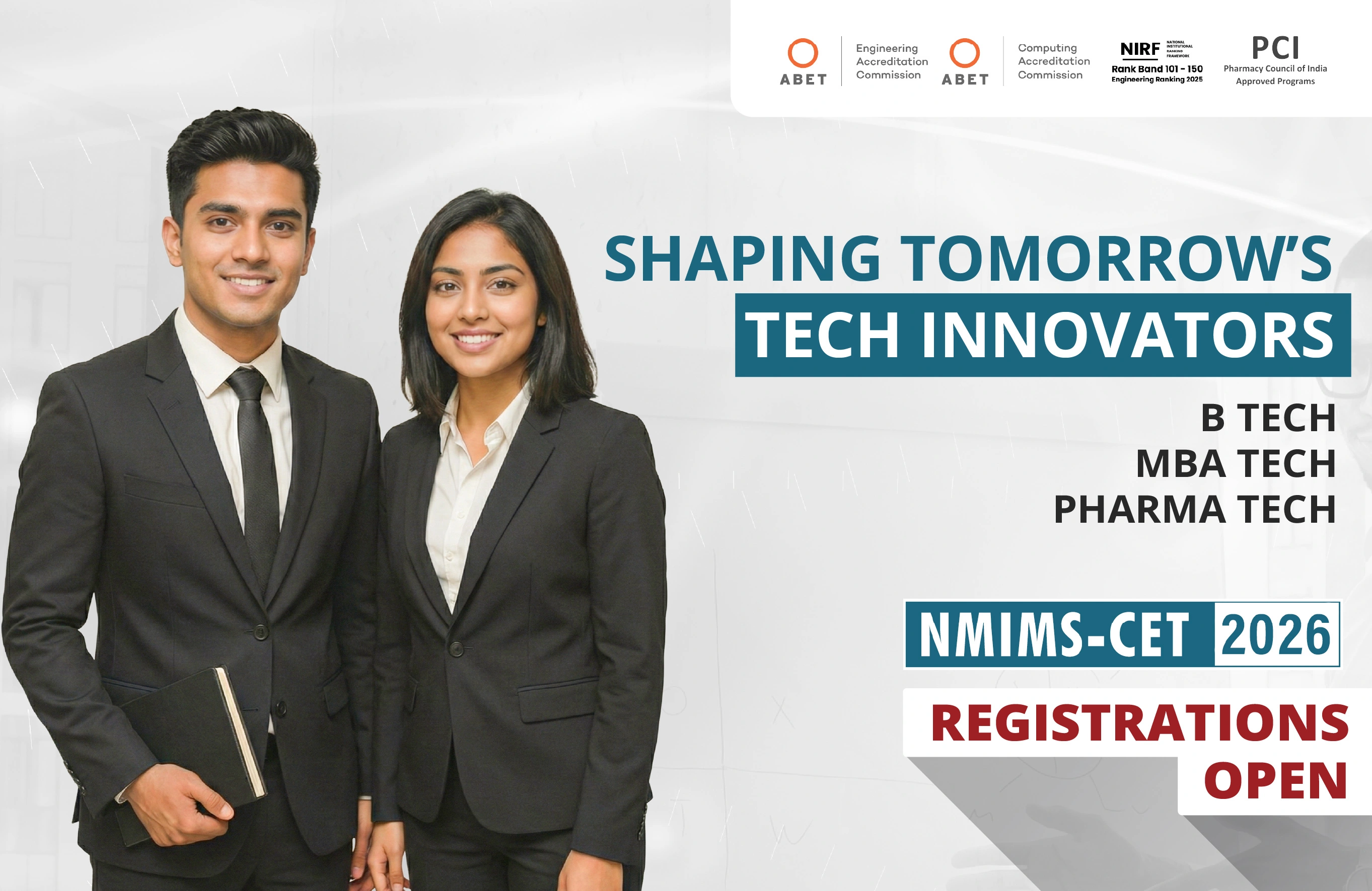NMIMS NCET 2026 Mobile Banner - Engineering & Pharmacy